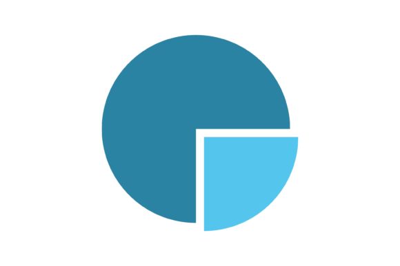 One Quarter Pieces Vector Abstract Icon Graphic by smss · Creative Fabrica