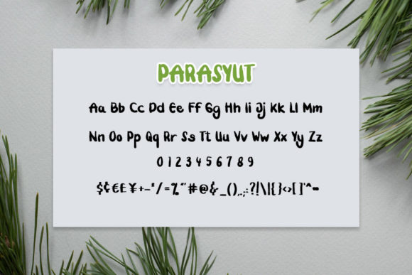 Parasyut Font PNG with transparent background - Preview 2