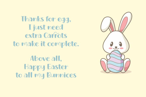 Rabbit Garden Font PNG with transparent background - Preview 1