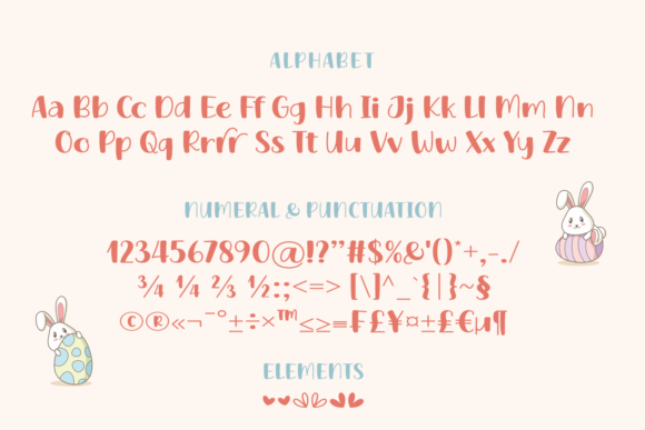 Rabbit Garden Font PNG with transparent background - Preview 2