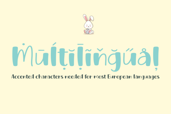 Rabbit Garden Font PNG with transparent background - Preview 3