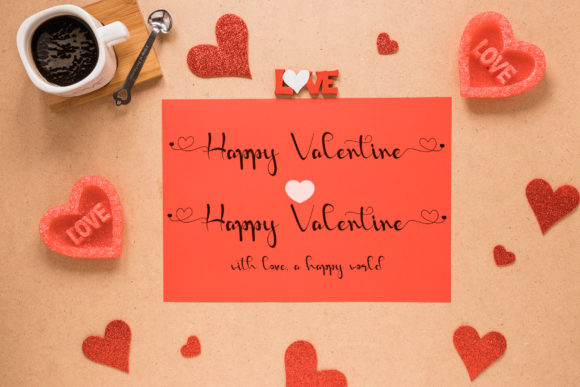 Shiny Valentine Font font preview - 3