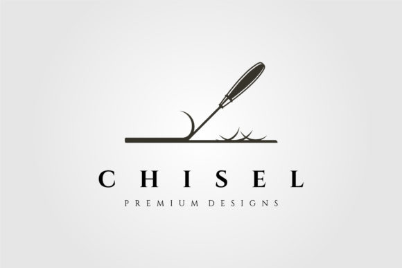 Chisel Logo Vector Symbol for Woodwork