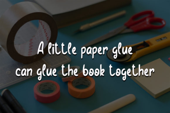 Paper Glue Font PNG with transparent background - Preview 1