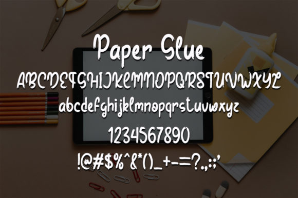 Paper Glue Font PNG with transparent background - Preview 3