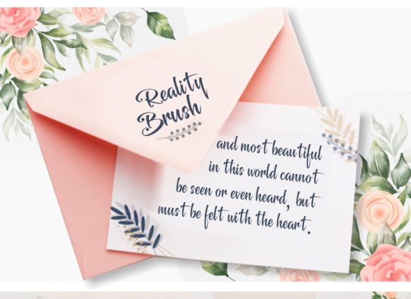 Reality Brush Font PNG with transparent background - Preview 1