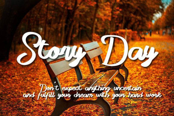 Rolling Stay Font PNG with transparent background - Preview 3