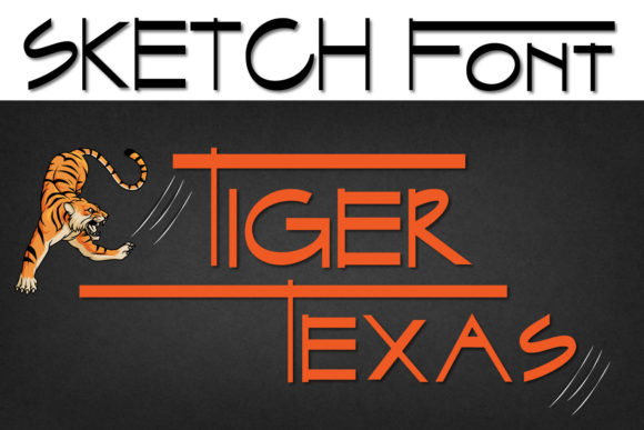 Sketsa Font PNG with transparent background - Preview 3