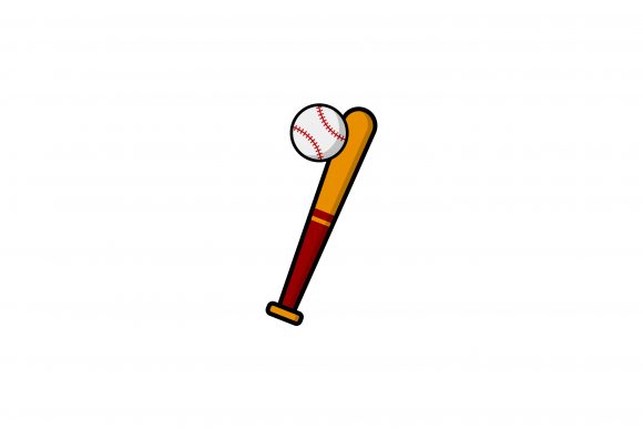 Bat and Ball Baseball Sport Icon