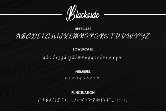 Blackside Font PNG with transparent background - Preview 3