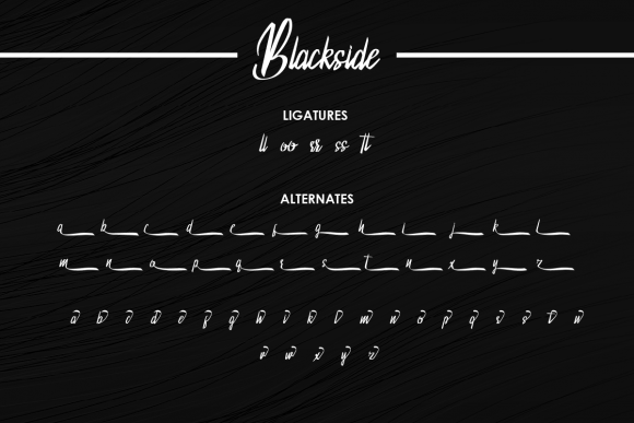Blackside Font PNG with transparent background - Preview 4