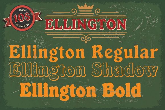 Ellington Font PNG with transparent background - Preview 1