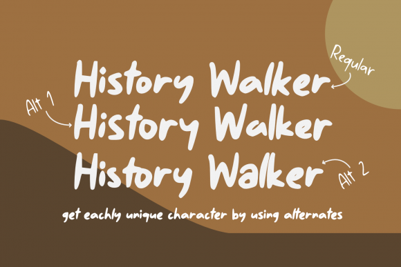 History Walker Font PNG with transparent background - Preview 2