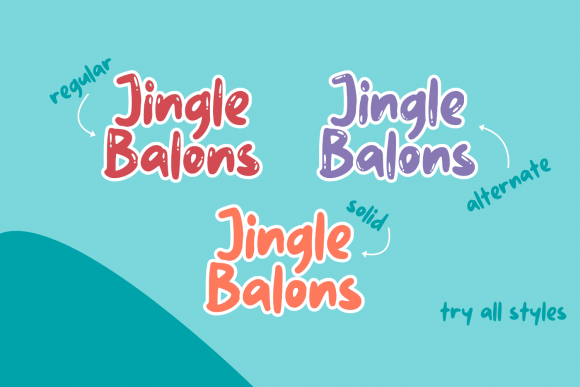 Jingle Balons Font PNG with transparent background - Preview 2