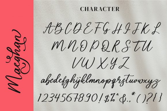 Maeghan Font PNG with transparent background - Preview 1