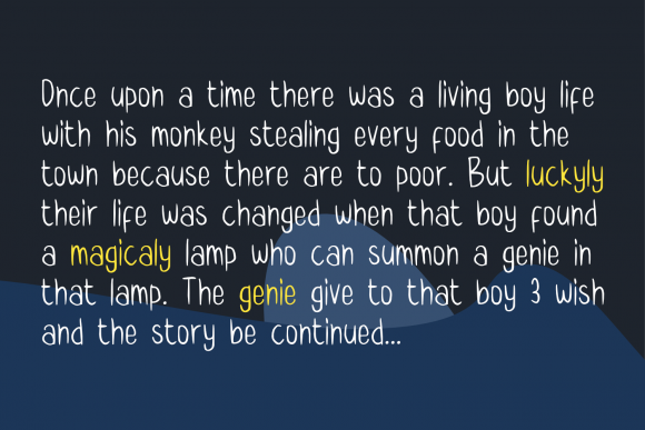 Nighty Tales Font PNG with transparent background - Preview 1