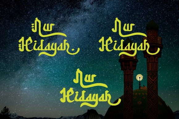 Nur Hidayah Font PNG with transparent background - Preview 6