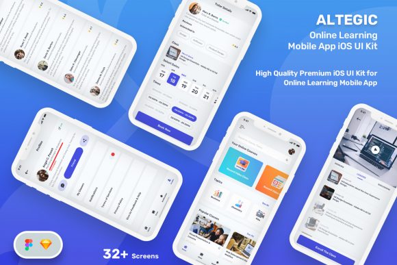 Online Learning Mobile App UI Kit