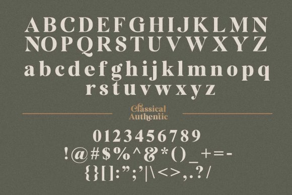 Classical Authentic Font - Preview 2