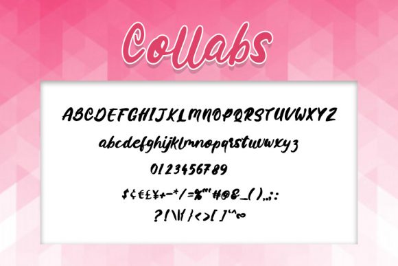 Collabs Font PNG with transparent background - Preview 1