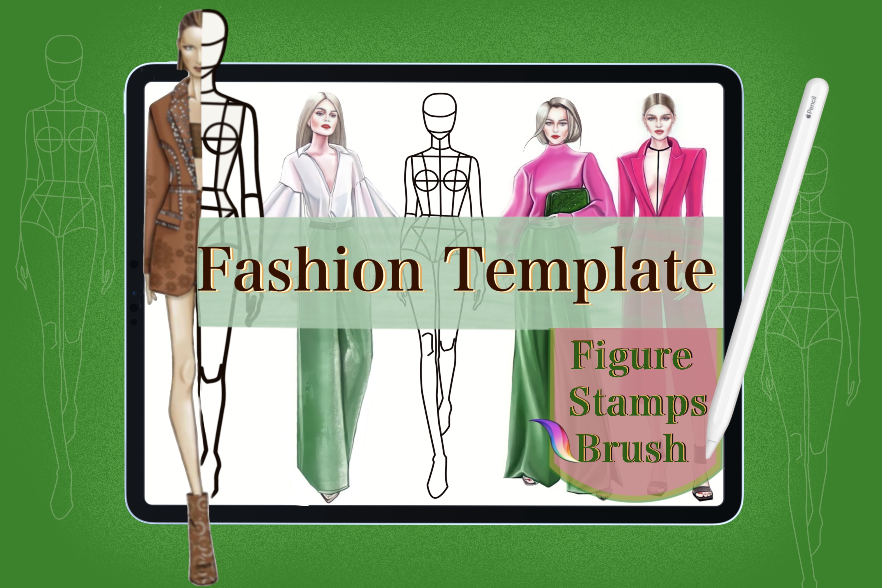 Fashion Body Stamps,Procreate Brushes - photo 1