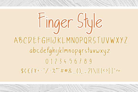 Finger Style Font - Preview 1