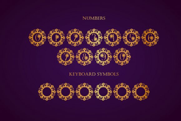 Flower Mandala Monogram Font - Preview 4