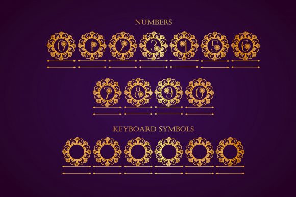 Flower Mandala Monogram Font - Preview 6