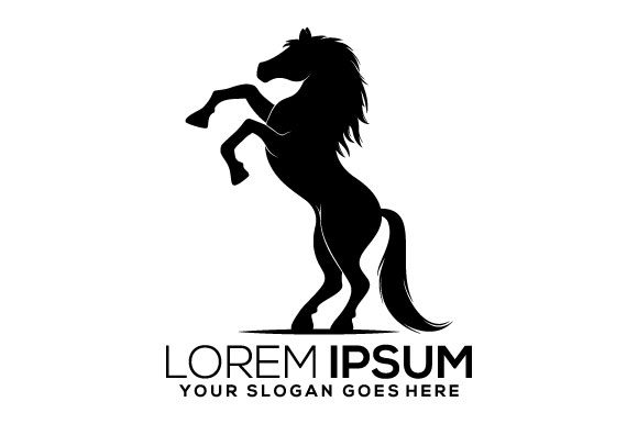 Horse Jumping Logo Vector Design
