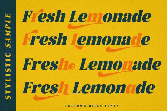 Lettown Hills Font PNG with transparent background - Preview 3