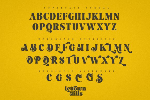 Lettown Hills Font PNG with transparent background - Preview 5