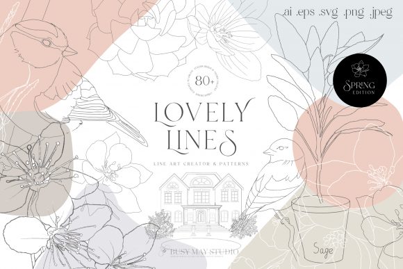 Line Art Creator and Patterns Vector&nbsp;&nbsp;