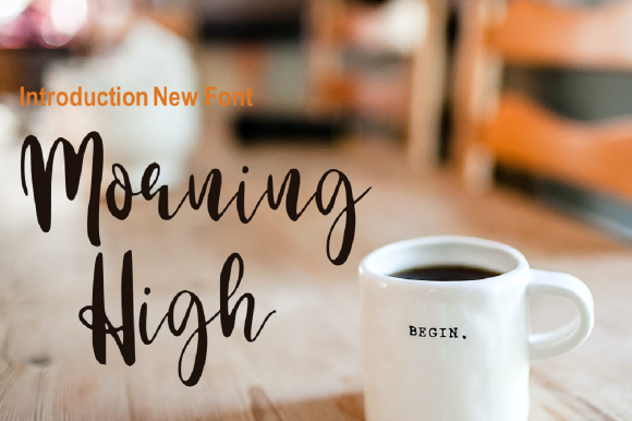 Morning High Font PNG with transparent background - Preview 3