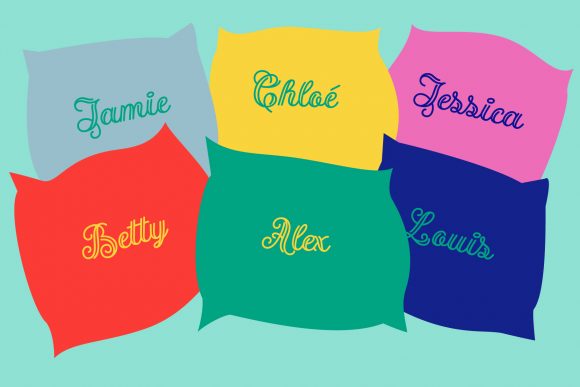 Name Broidery Font PNG with transparent background - Preview 1