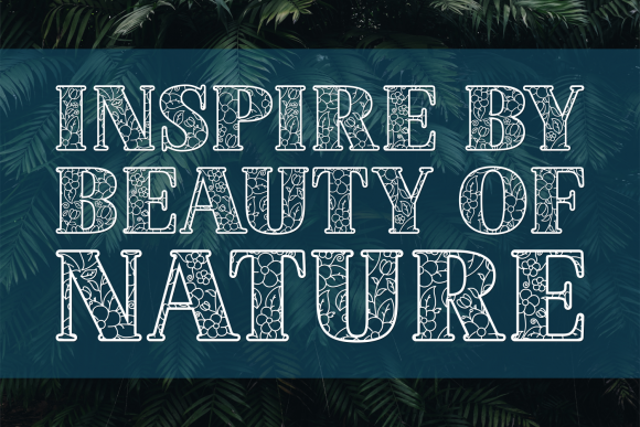 Romance Flowers Font PNG with transparent background - Preview 2