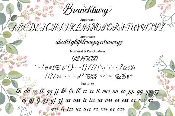 Branchburg Font PNG with transparent background - Preview 4