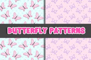 Butterfly Digital Paper Patterns Graphic by Grafixeo · Creative Fabrica