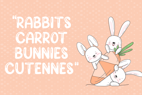 Cuties Rabbits Font - Preview 1
