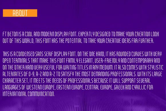 FT Beton Font PNG with transparent background - Preview 1
