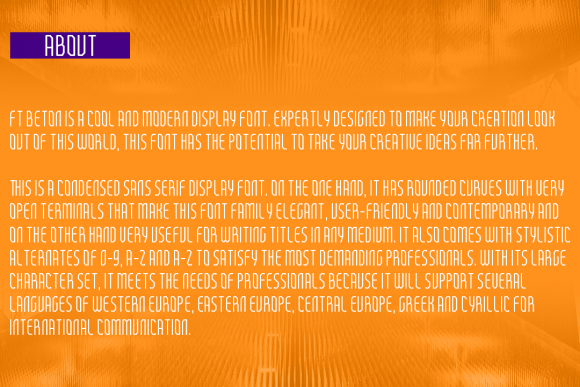 FT Beton Font - Preview 1