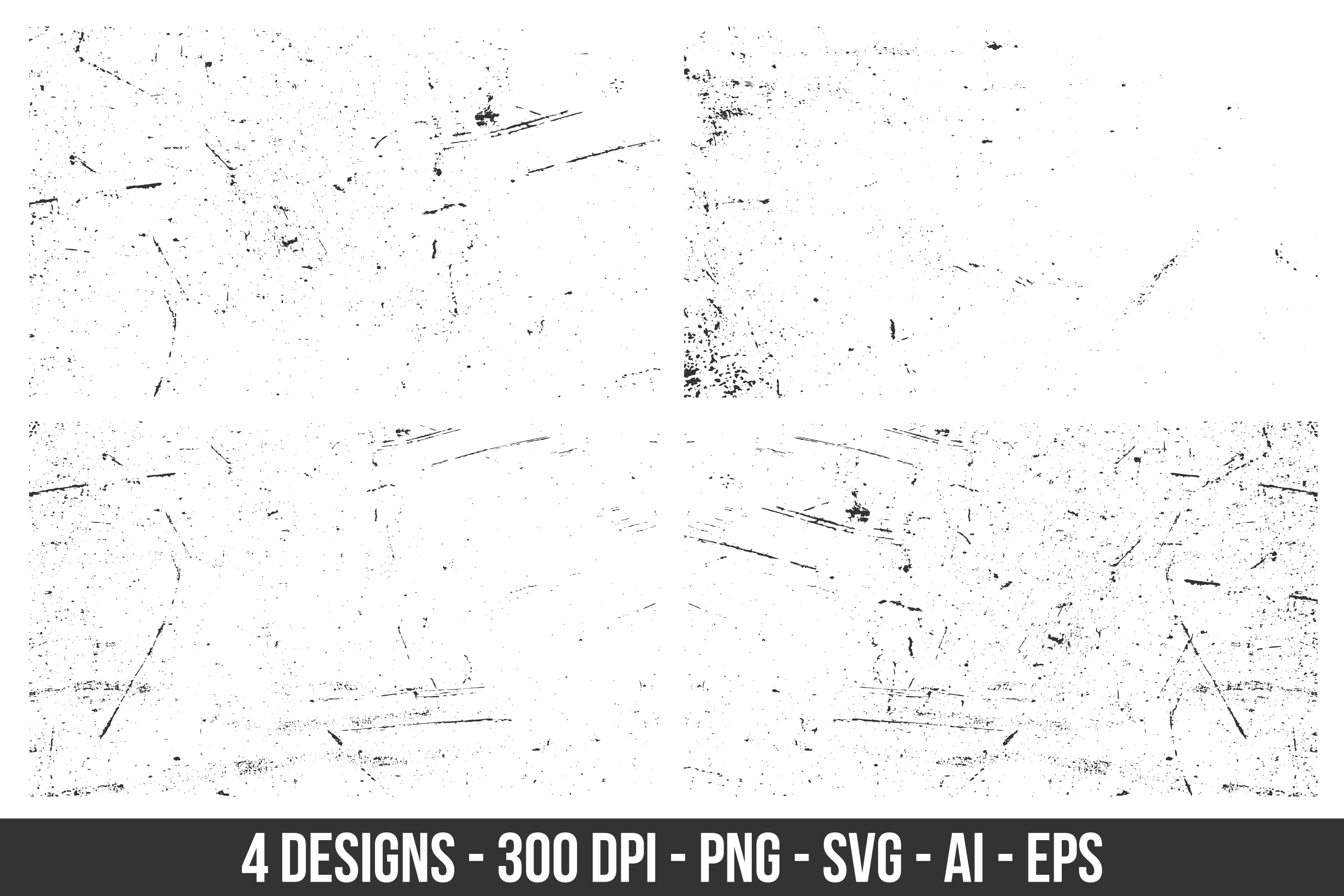 Grunge Texture Clipart Set.
