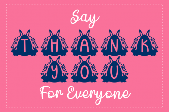 Joy Bunny Font PNG with transparent background - Preview 5
