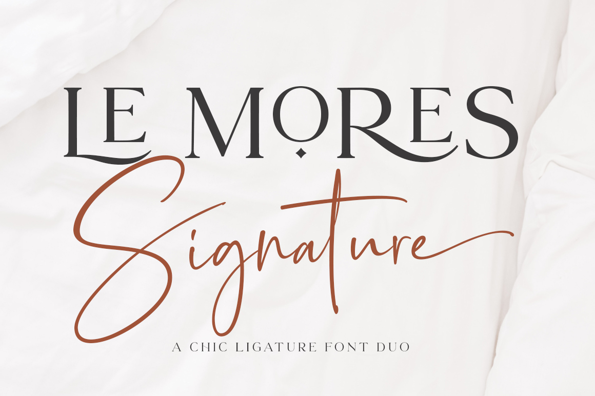 Le Mores Signature preview - elegant flowing signature-style script
