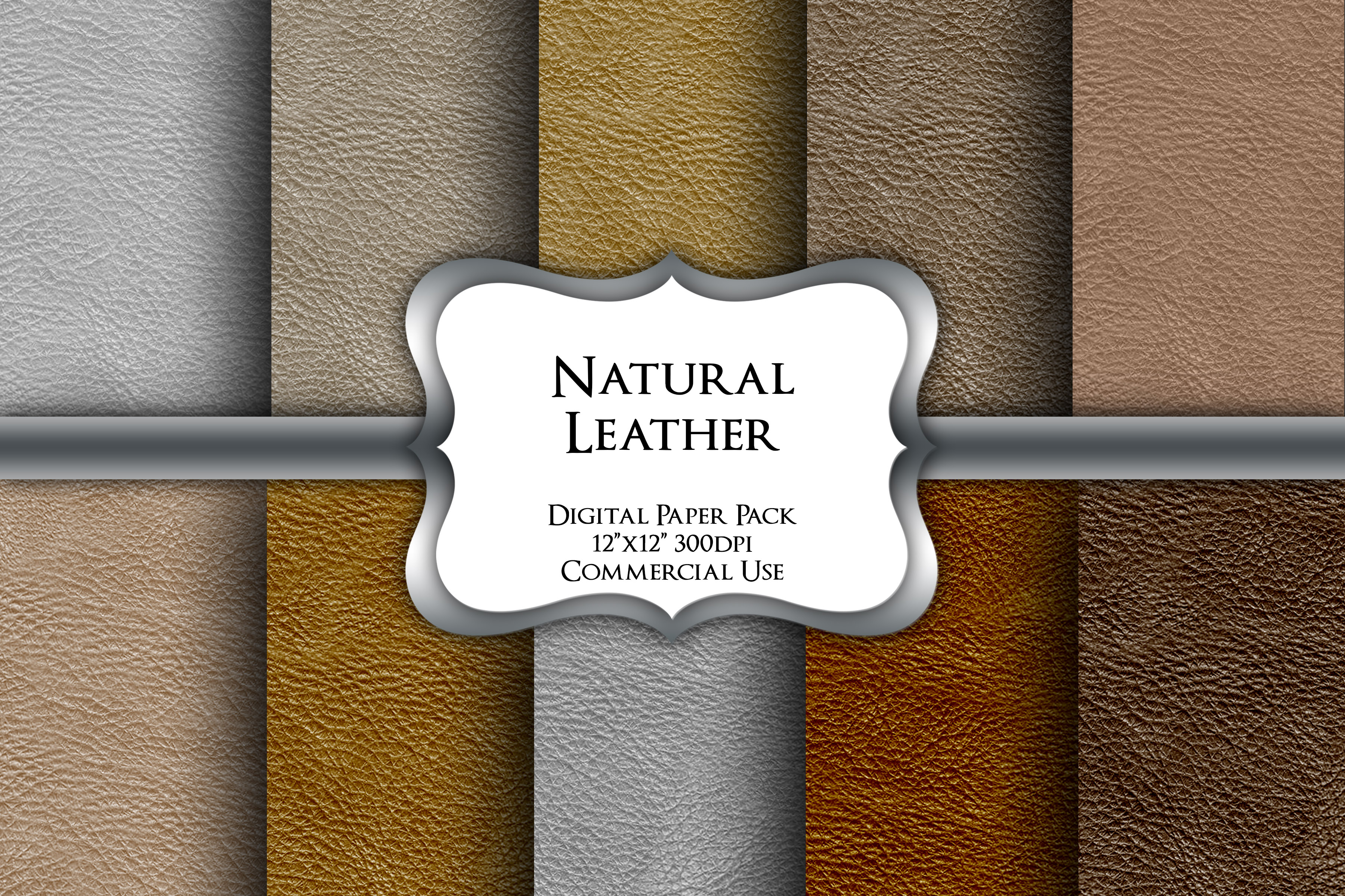 Natural Leather Textures Digital Papers