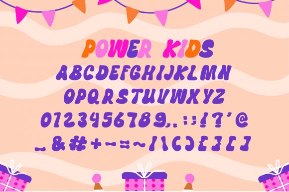 Power Kids Font PNG with transparent background - Preview 5