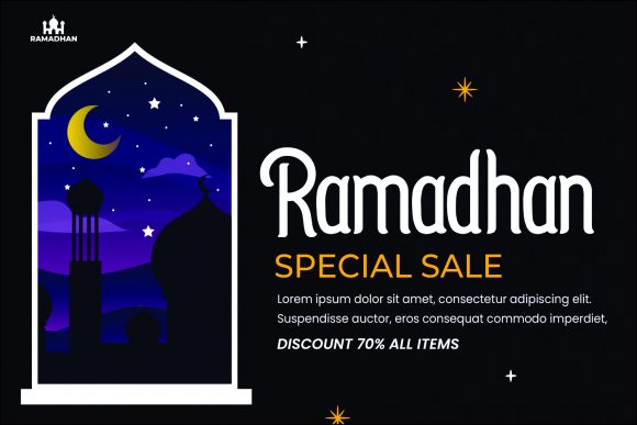 Puasa Ramadhan Font PNG with transparent background - Preview 3