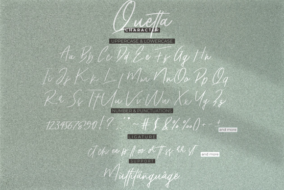 Quetta Signature Font PNG with transparent background - Preview 5