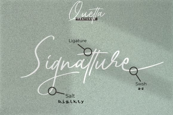 Quetta Signature Font PNG with transparent background - Preview 6