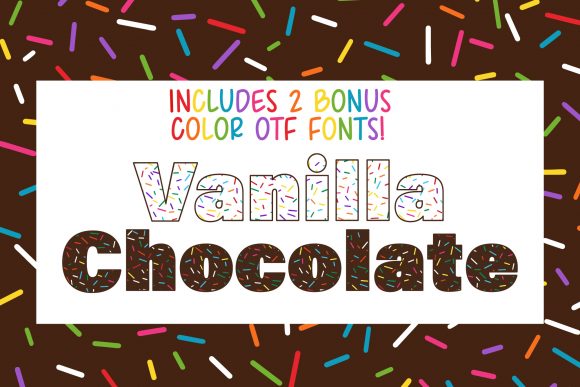 Rainbow Sprinkles Font PNG with transparent background - Preview 2