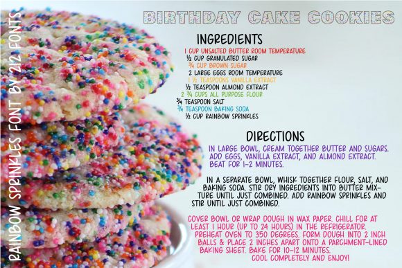 Rainbow Sprinkles Font PNG with transparent background - Preview 5